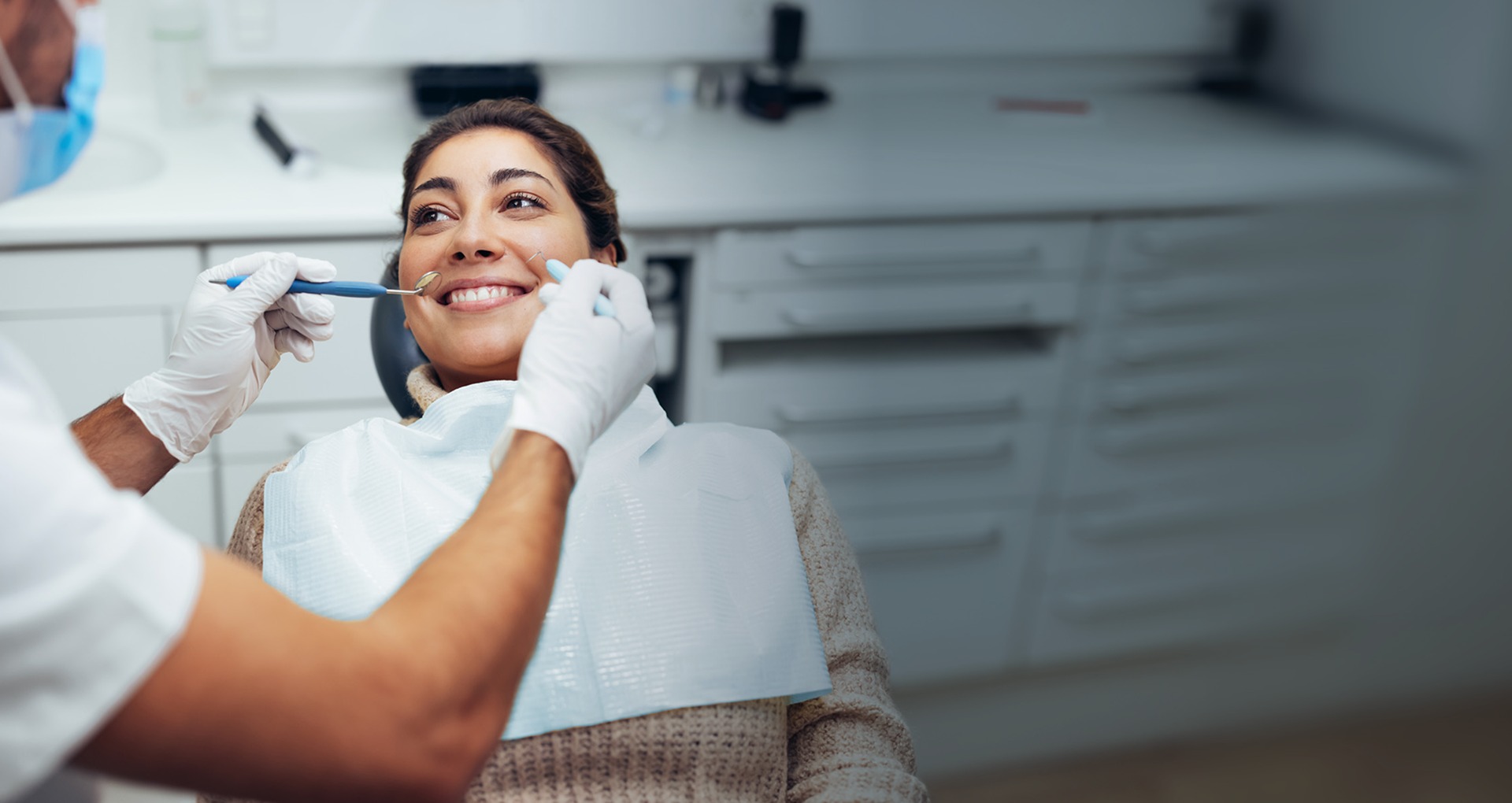 Woman smiling dental clinic dentists beddington heights
