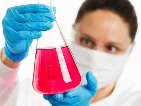 Woman working lab